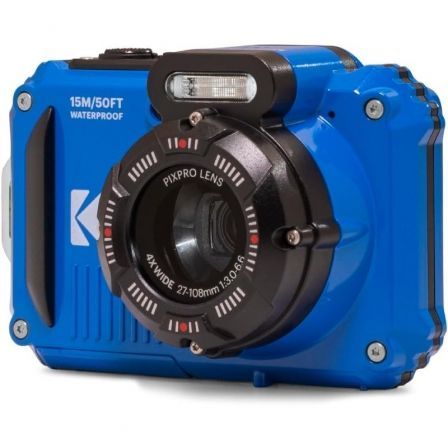 Kodak Pixpro WPZ2 Cámara Digital Sumergible 16,76 MP Azul con 2 Baterías y MicroSD Kodak Pixpro WPZ2 Cámara Digital Sumergible 16,76 MP Azul con 2 Baterías y MicroSD